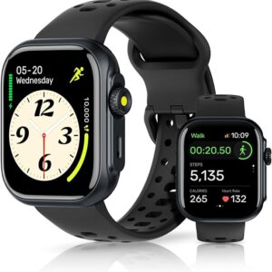 Women's Smartwatch with GPS, Alexa Built-in, 3ATM Waterproof Swimming, Men's Watch, Tracking Sports Watch, Bluetooth Calls, Notifications, Smartwatch(Black)